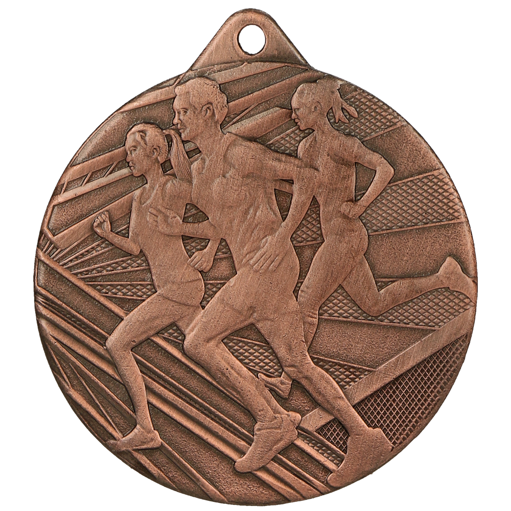 Designová kovová medaile | Ženský běh Barva: Bronz, Průměr: 5 cm