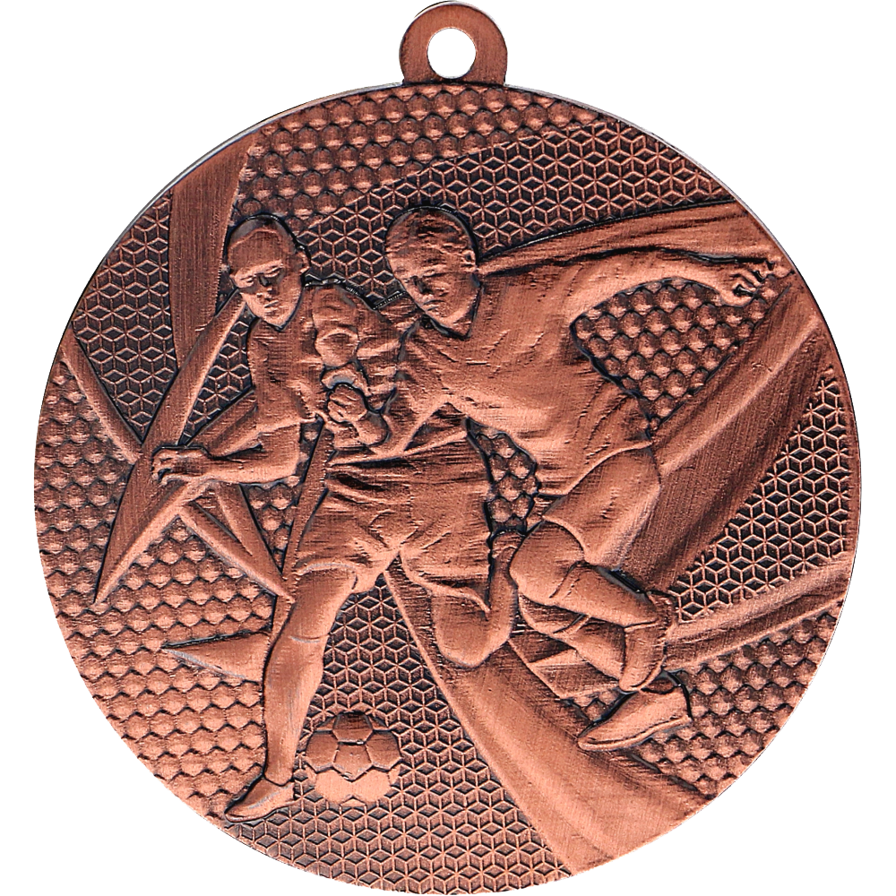 Designová kovová medaile | Fotbal Barva: Bronz, Průměr: 5 cm
