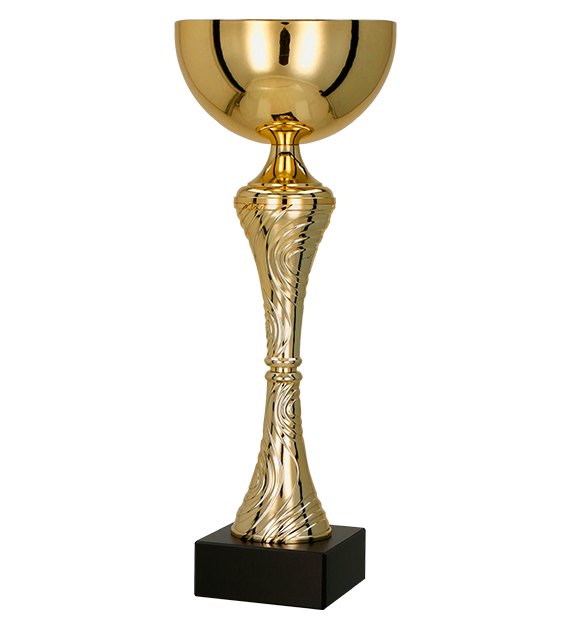 Kovový pohár | Zlatý Výška: 33,5 cm, Průměr: 12 cm