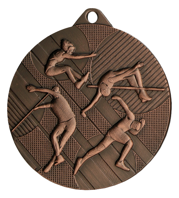 Designová kovová medaile | Atletika Barva: Bronz, Průměr: 4,5 cm