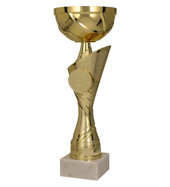 Kovový pohár | Zlatý Výška: 28 cm, Průměr: 10 cm
