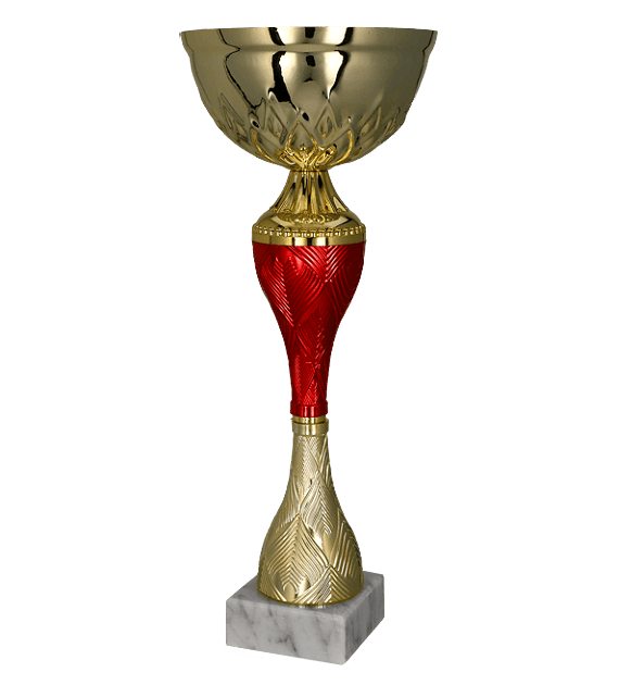 Kovový pohár | Zlato-červený Výška: 30 cm, Průměr: 12 cm