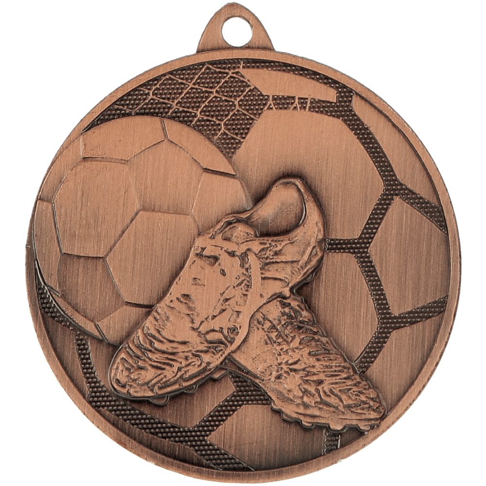 Designová kovová medaile | Fotbal Barva: Bronz, Průměr: 5 cm