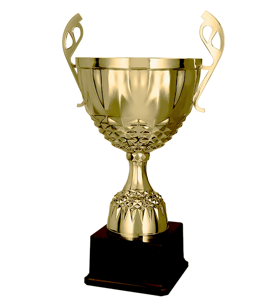 Kovový pohár | Zlatý Výška: 32 cm, Průměr: 14 cm