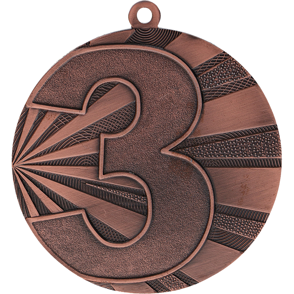 Designová kovová medaile | Stupně vítězů Barva: Bronz, Průměr: 7 cm