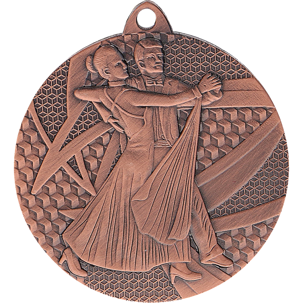 Designová kovová medaile | Tanec Barva: Bronz, Průměr: 5 cm
