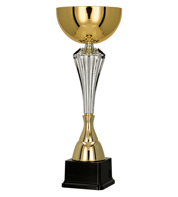 Kovový pohár | Zlato-stříbrný Výška: 40,5 cm, Průměr: 16 cm