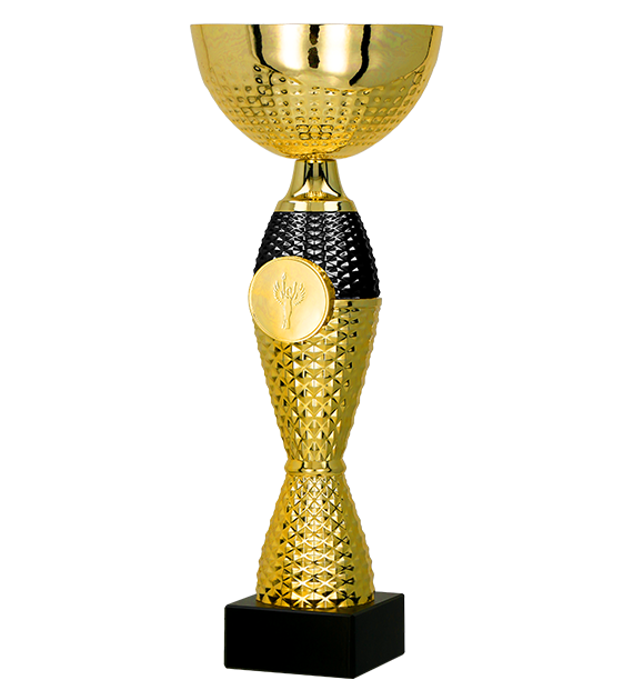 Kovový pohár | Zlato-černý Výška: 18 cm, Průměr: 8 cm