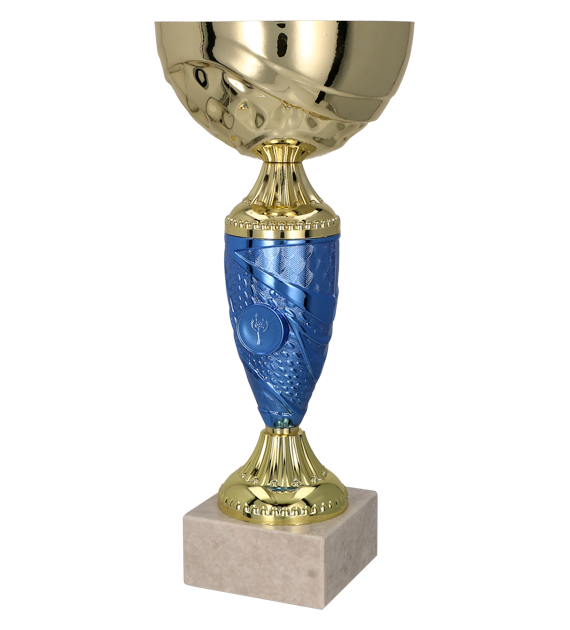 Kovový pohár | Zlato-modrý Výška: 18 cm, Průměr: 8 cm