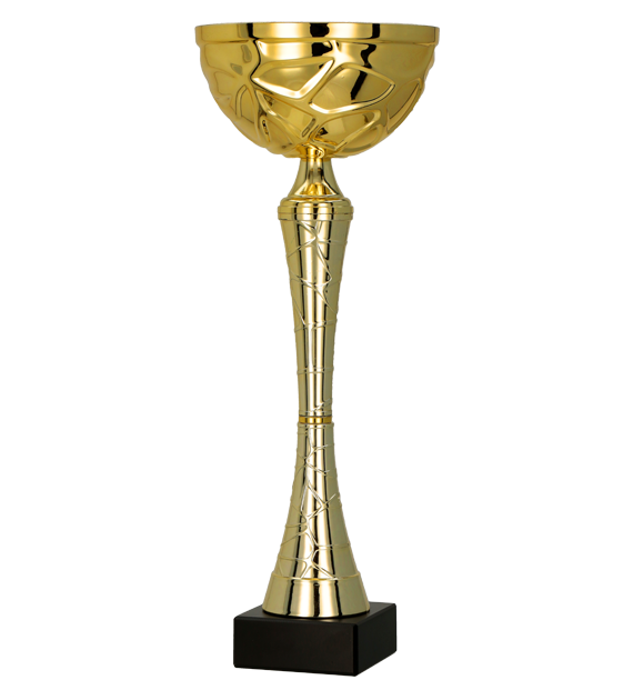 Kovový pohár | Zlatý Výška: 32,5 cm, Průměr: 10 cm
