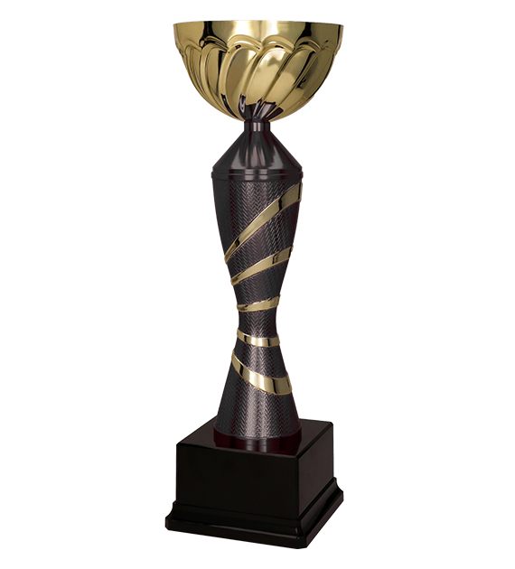 Kovový pohár | Zlato-černý Výška: 32,5 cm, Průměr: 12 cm