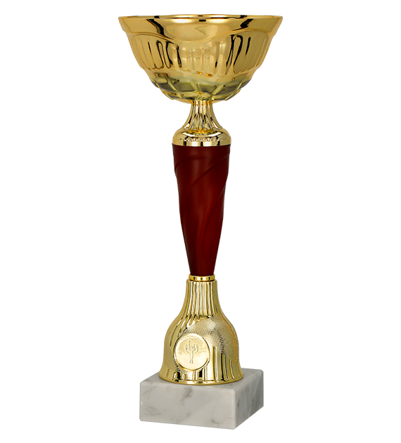 Kovový pohár | Zlato-vínový Výška: 20 cm, Průměr: 8 cm