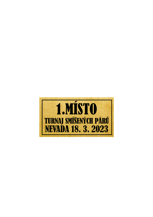 Laminátový štítek na medaili | Vlastní design