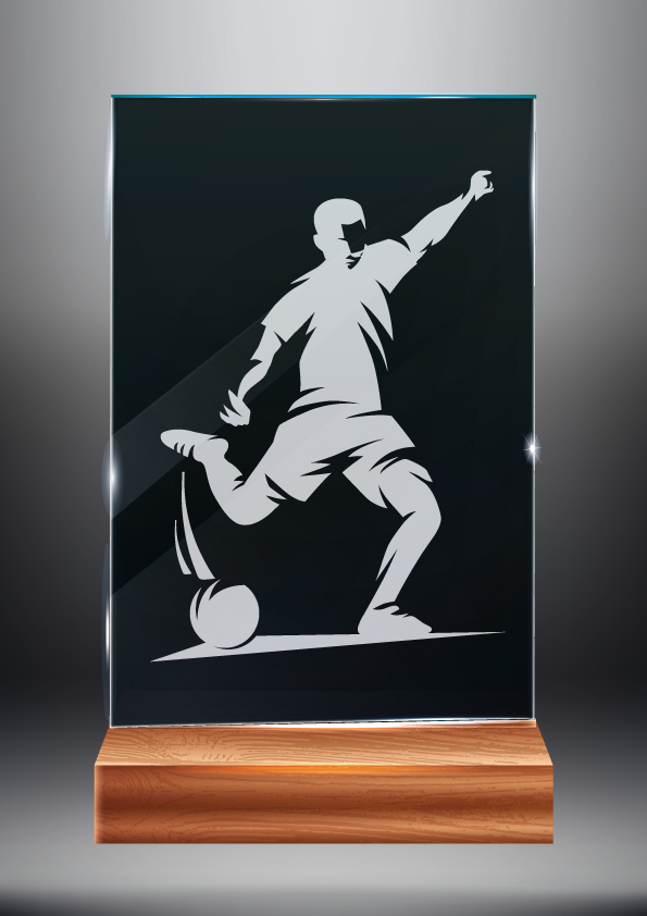 Černá skleněná trofej | Fotbal