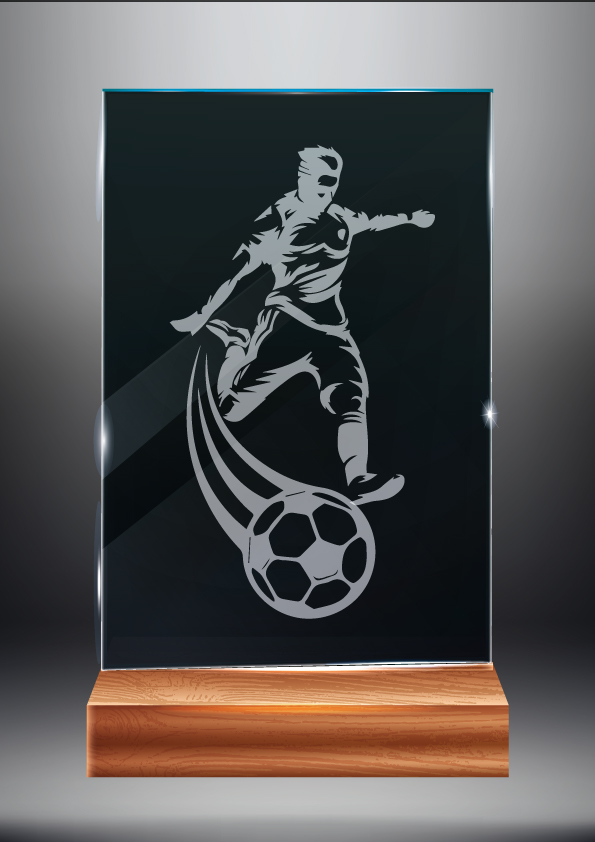 Černá skleněná trofej | Fotbal