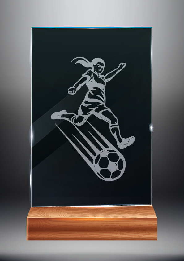 Černá skleněná trofej | Fotbal
