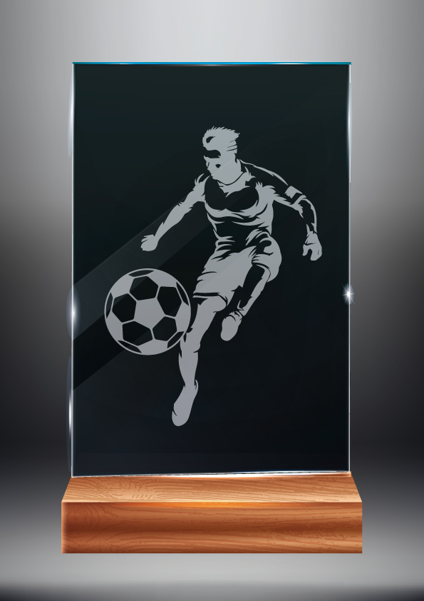 Černá skleněná trofej | Fotbal