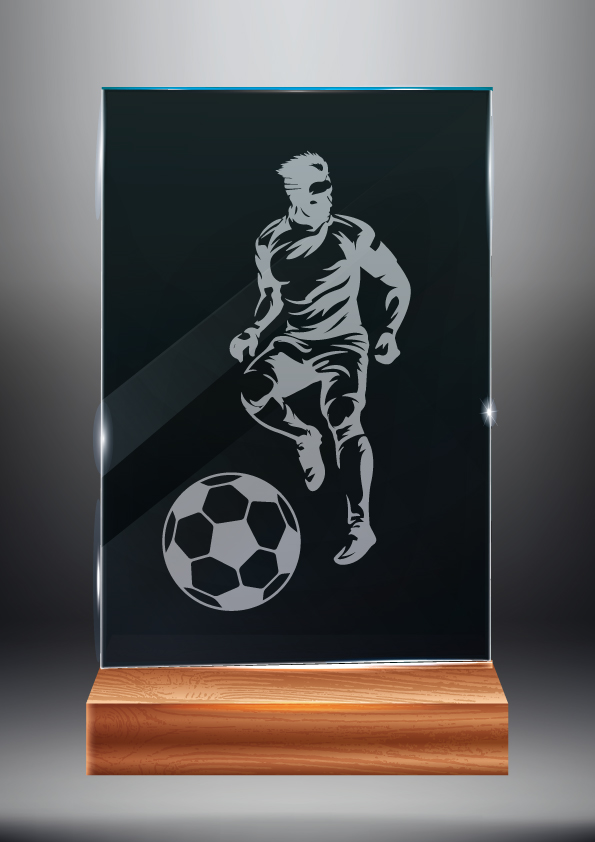 Černá skleněná trofej | Fotbal