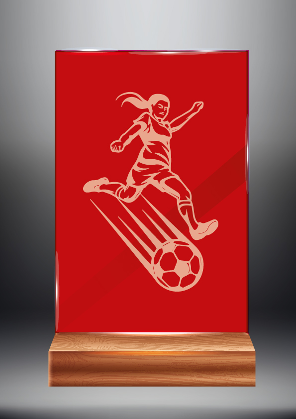 Červená skleněná trofej | Fotbal