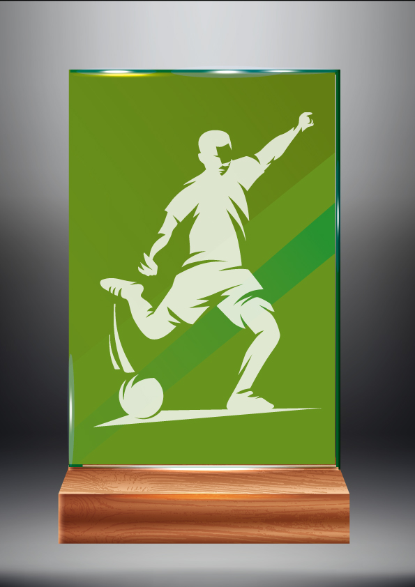Zelená skleněná trofej | Fotbal