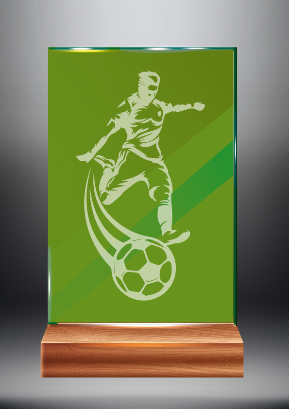 Zelená skleněná trofej | Fotbal