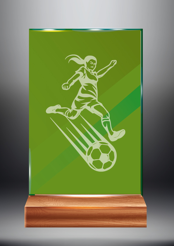 Zelená skleněná trofej | Fotbal
