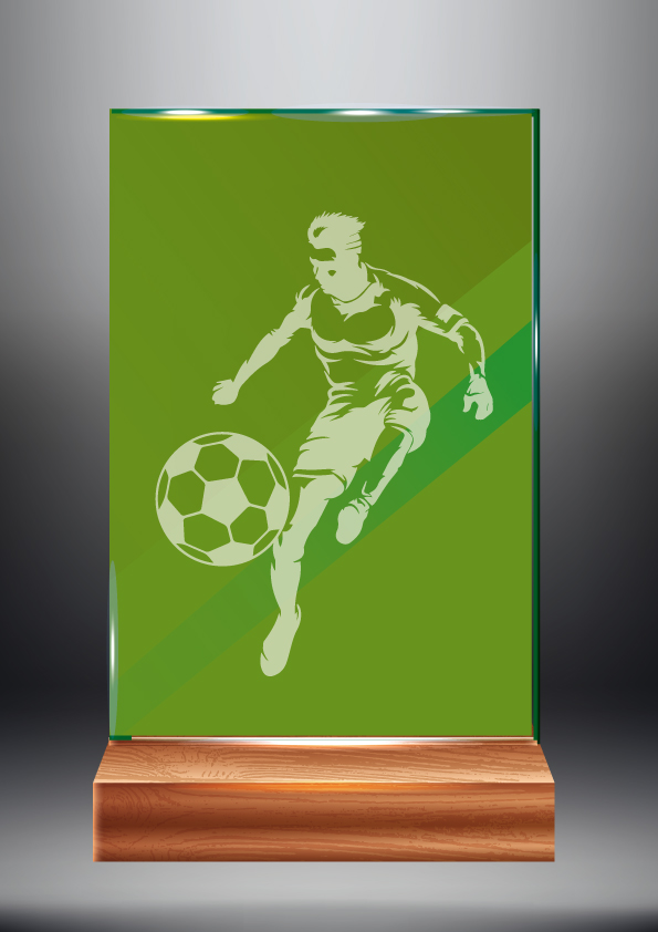 Zelená skleněná trofej | Fotbal