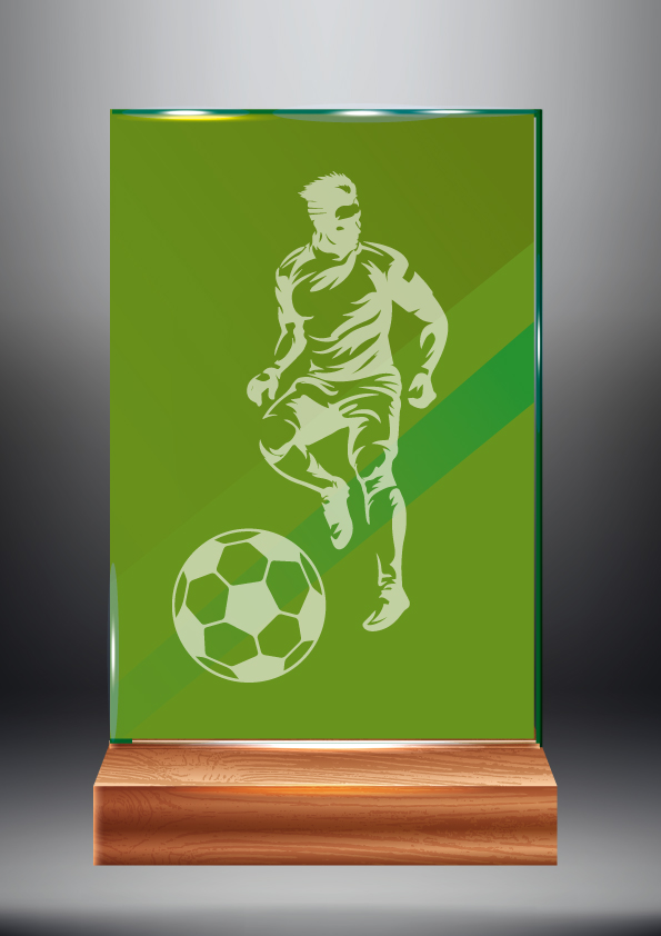 Zelená skleněná trofej | Fotbal