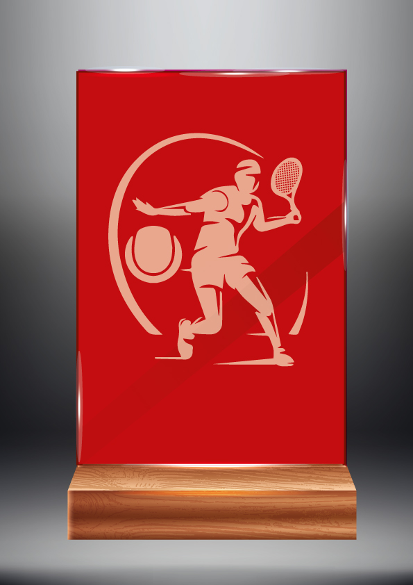 Červená skleněná trofej | Tenis