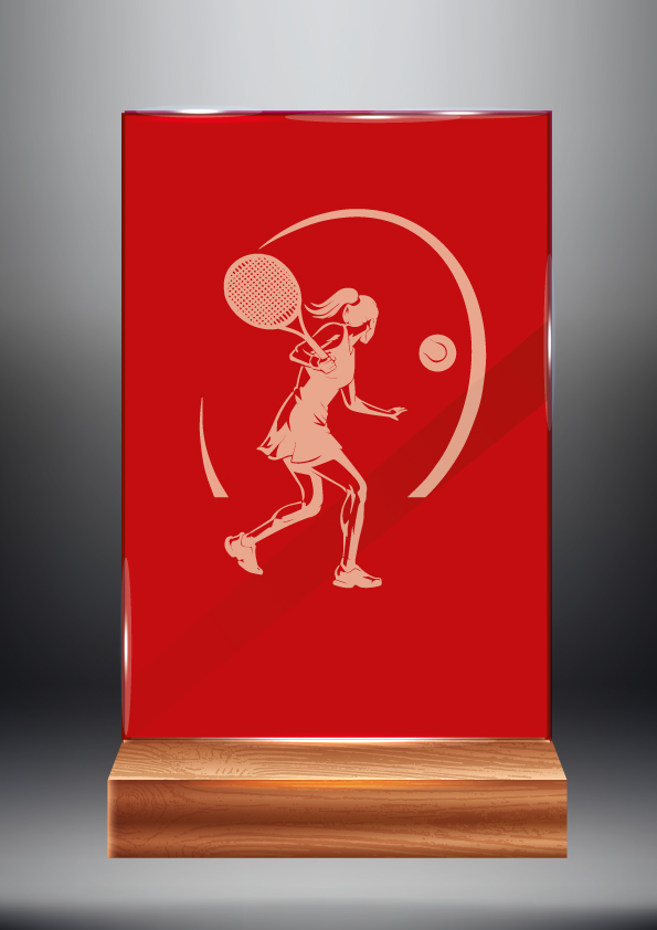 Červená skleněná trofej | Tenis