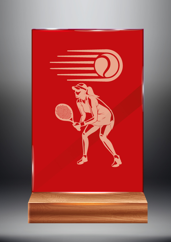 Červená skleněná trofej | Tenis