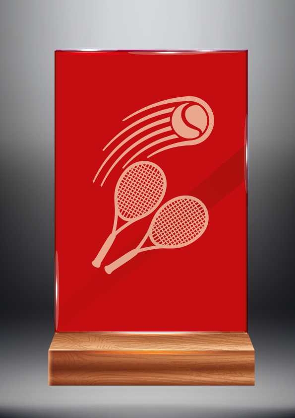 Červená skleněná trofej | Tenis