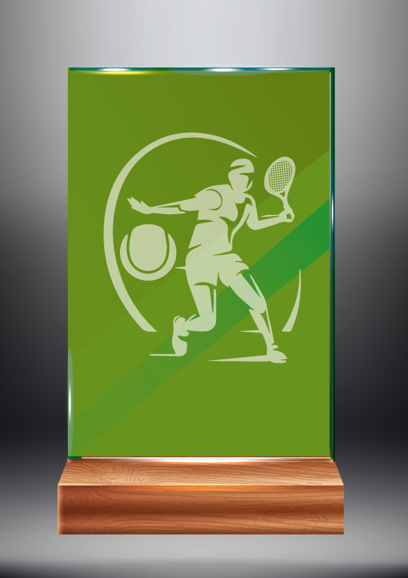 Zelená skleněná trofej | Tenis