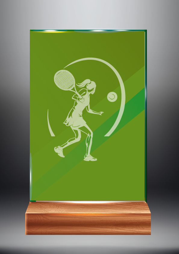 Zelená skleněná trofej | Tenis