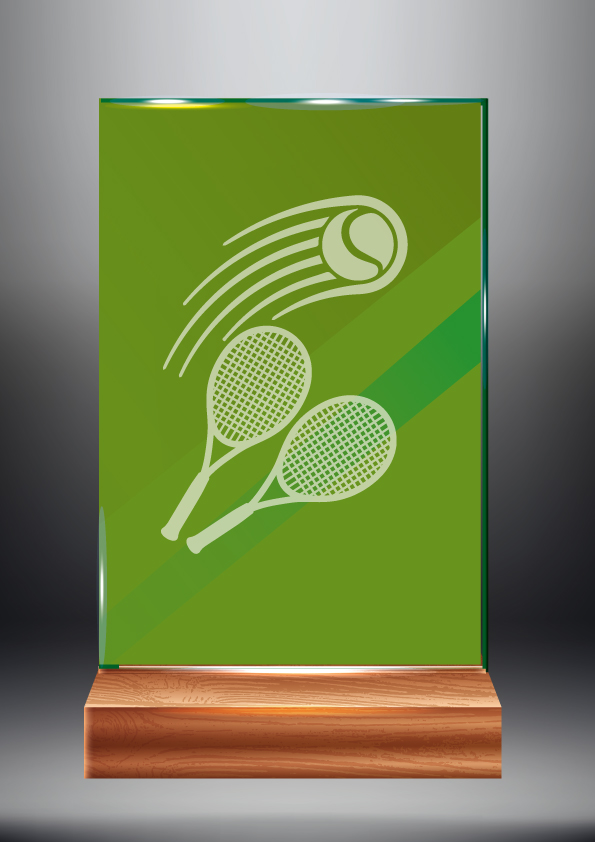 Zelená skleněná trofej | Tenis