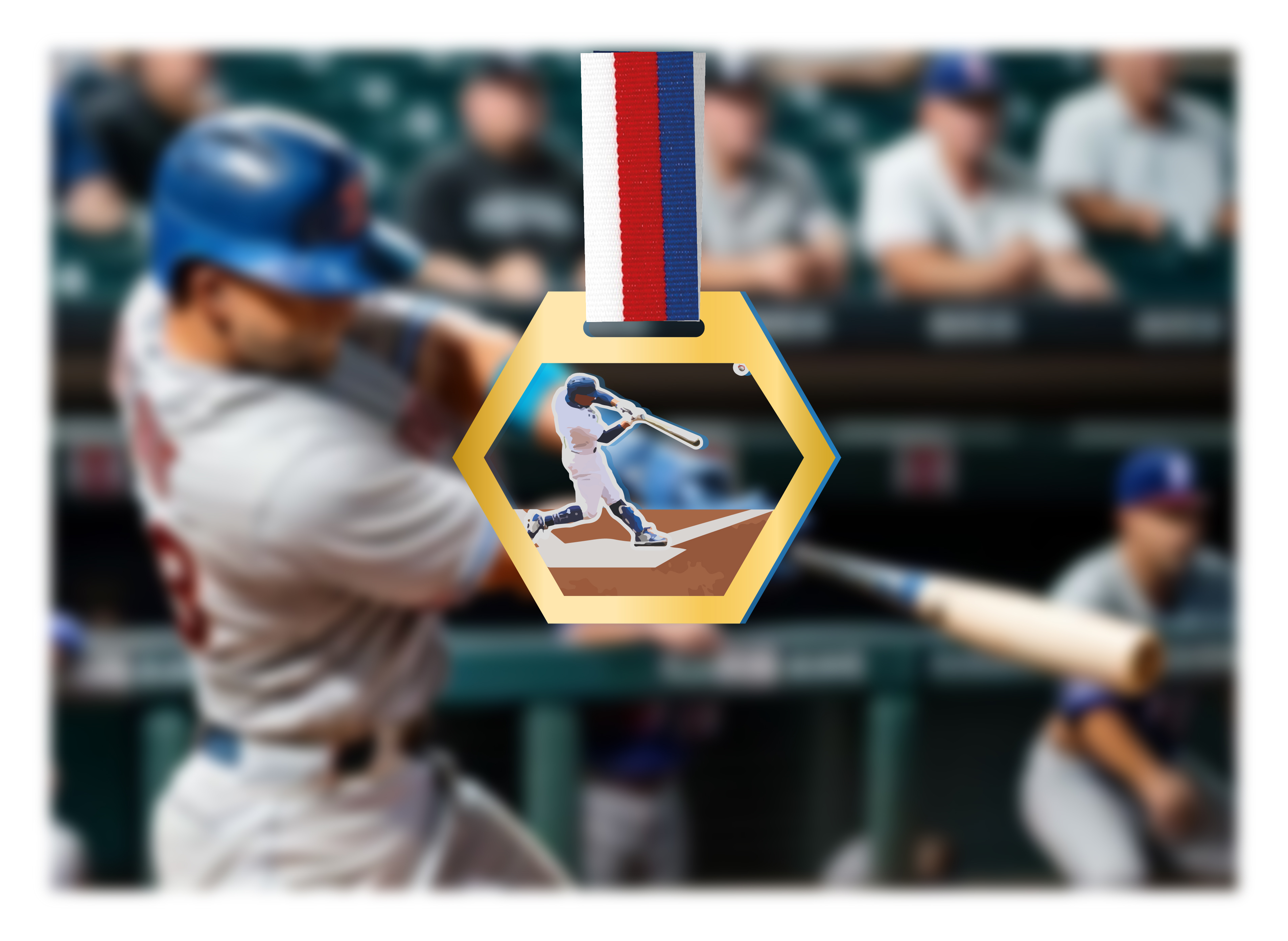 Akrylátová medaile | Baseball Barva: Bronzová