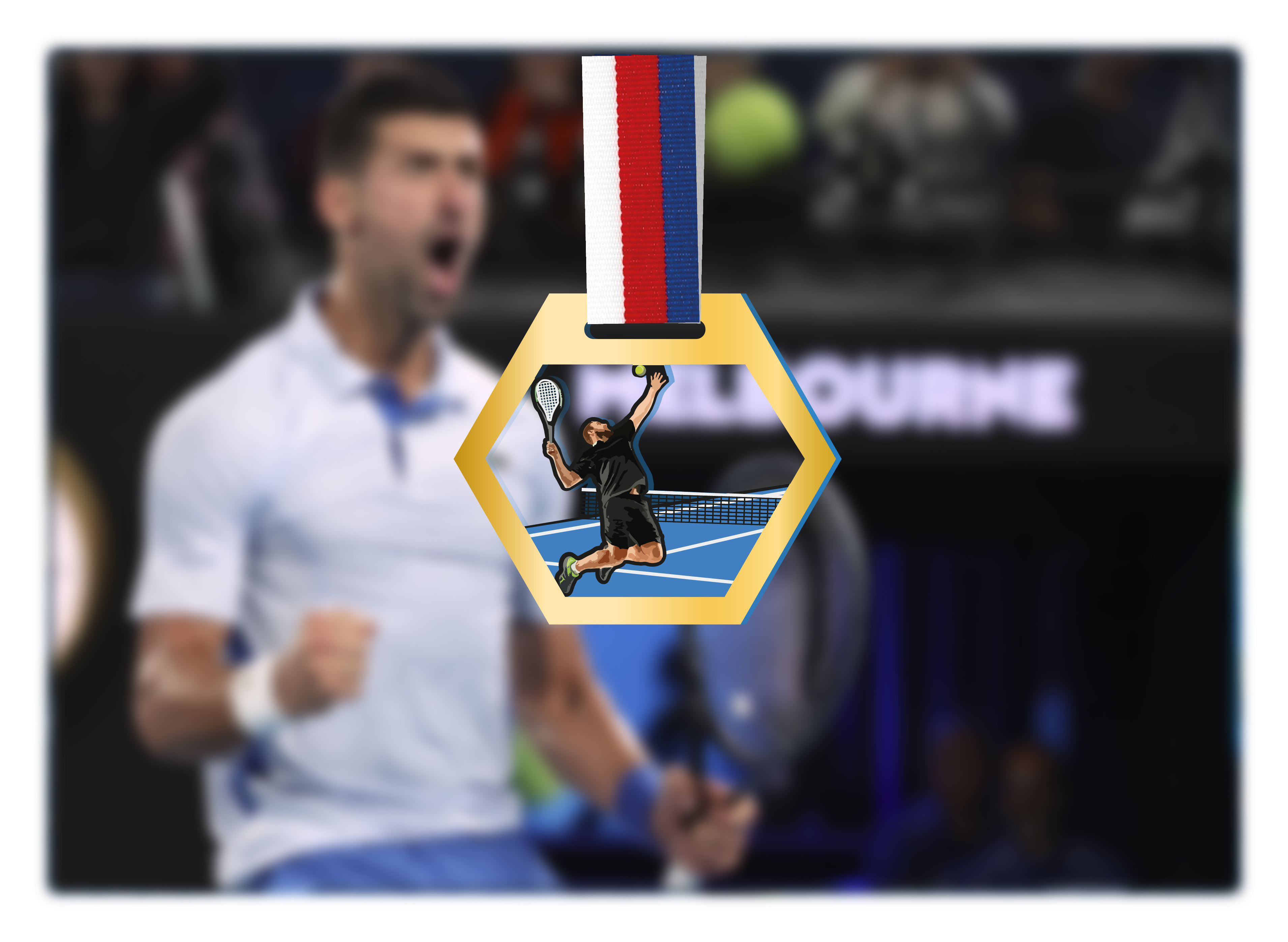 Akrylátová medaile | Tenis Barva: Bronzová