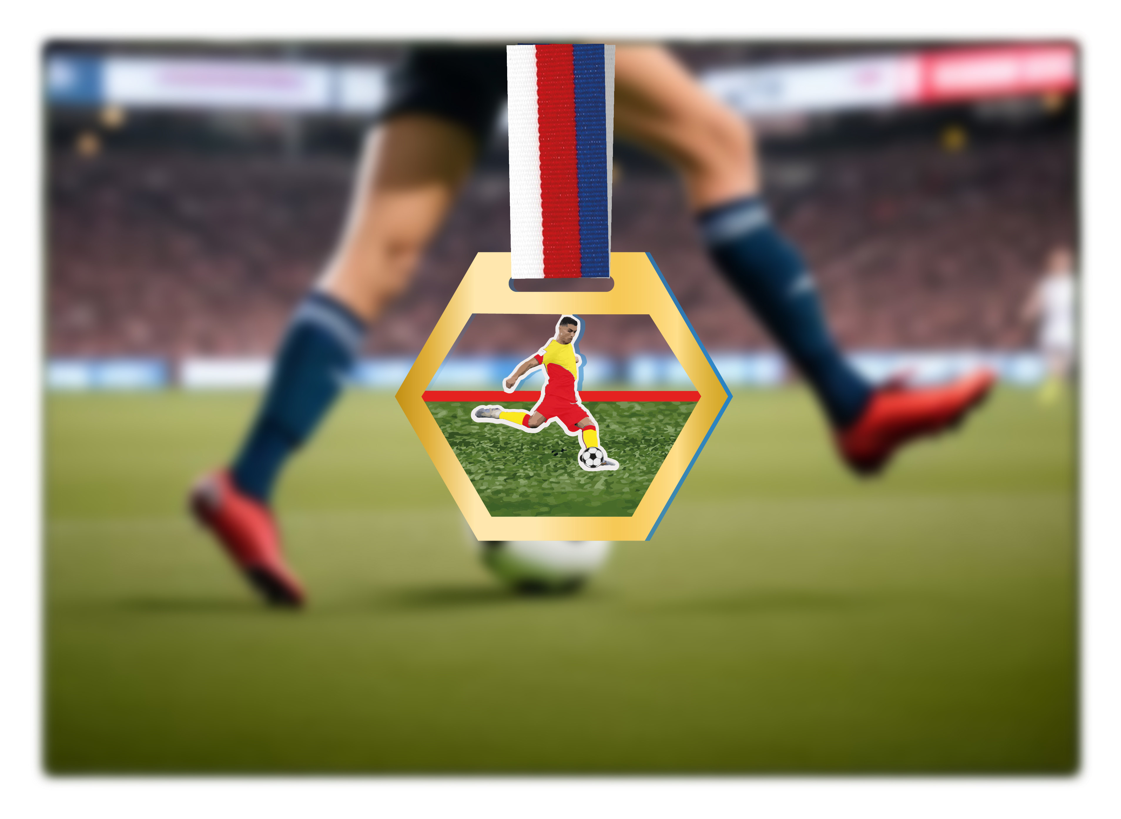 Akrylátová medaile | Fotbal Barva: Zlatá