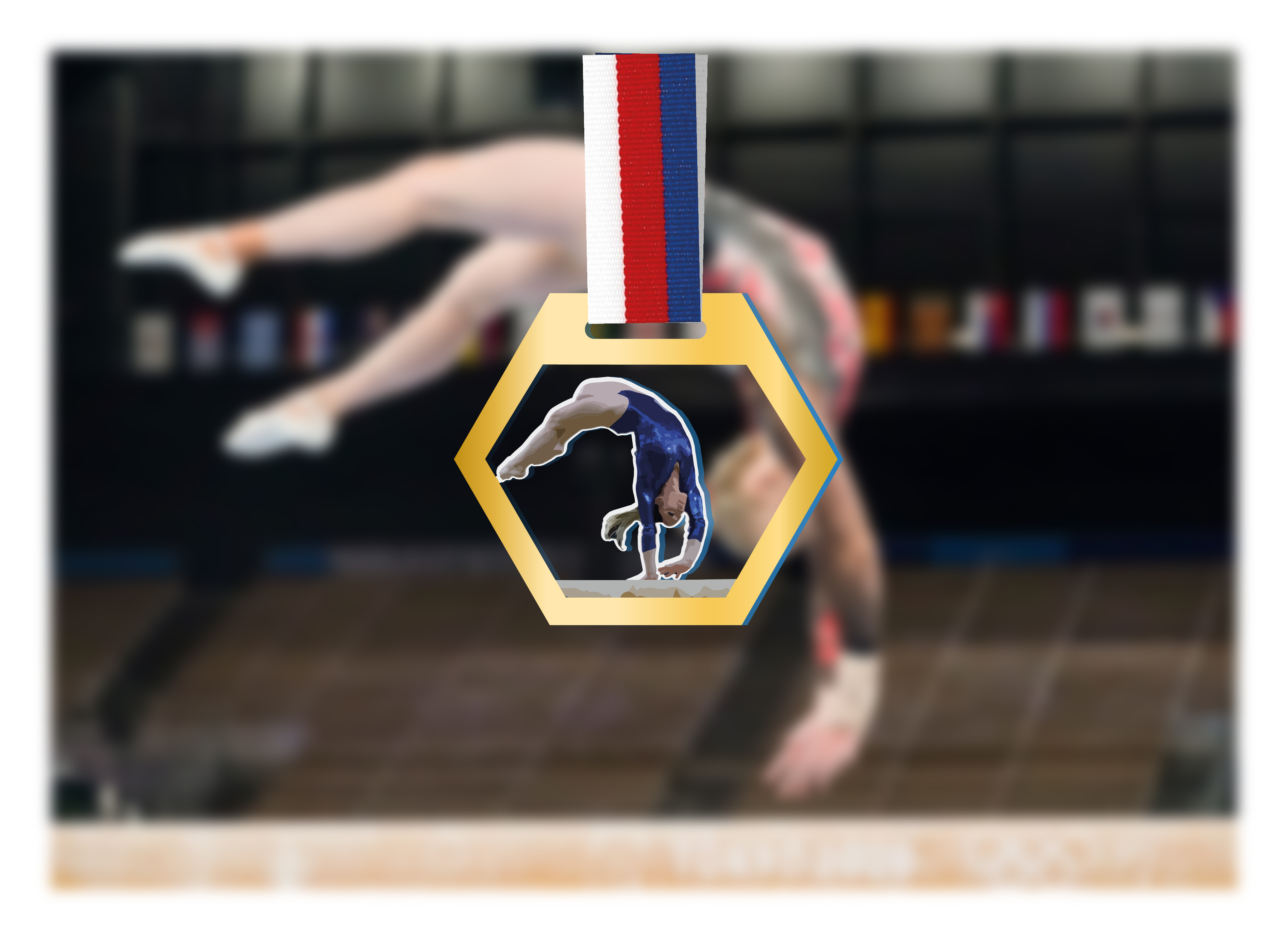 Akrylátová medaile | Akrobatická gymnastika Barva: Bronzová
