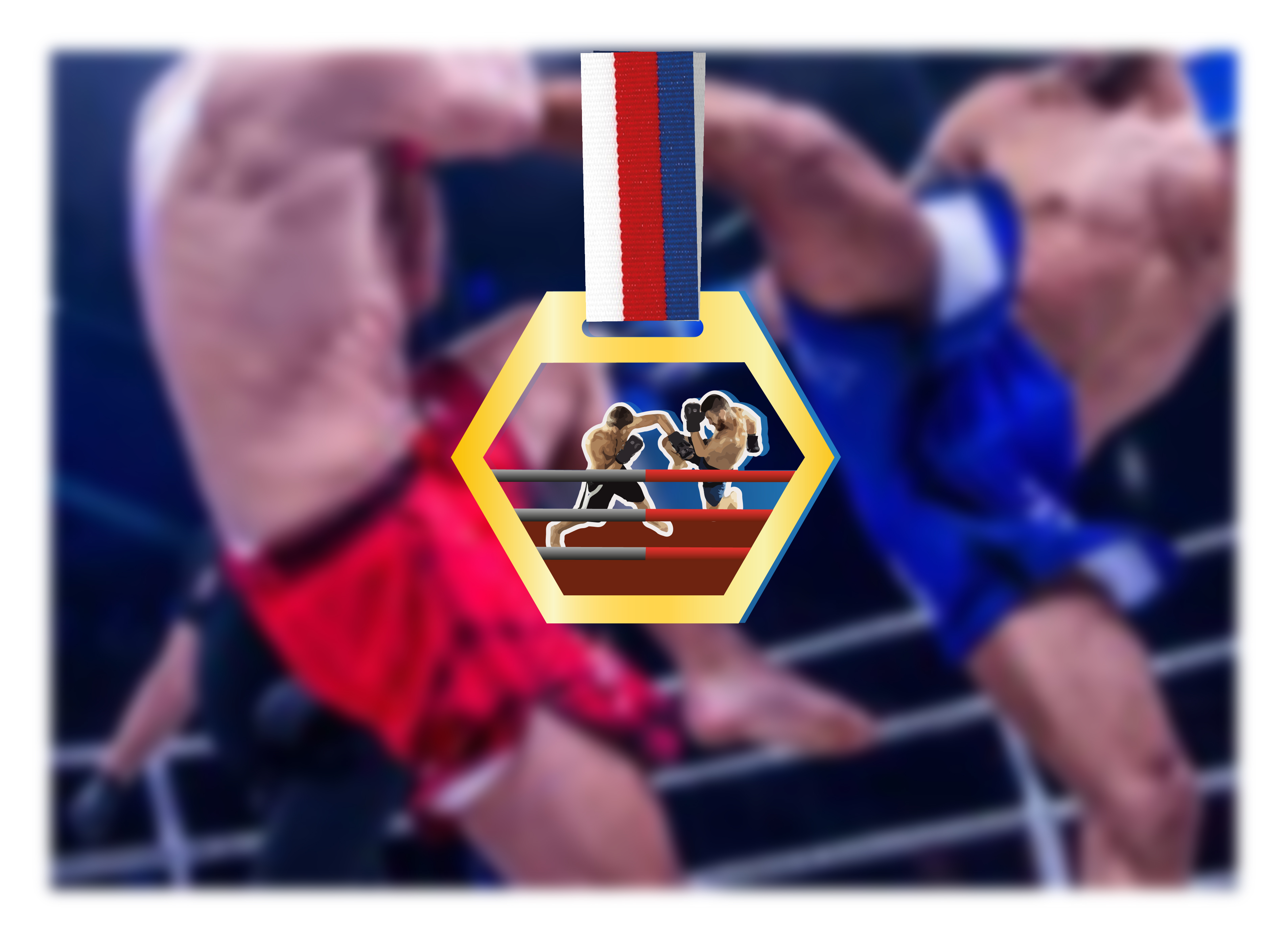 Akrylátová medaile | Kick Box Barva: Bronzová