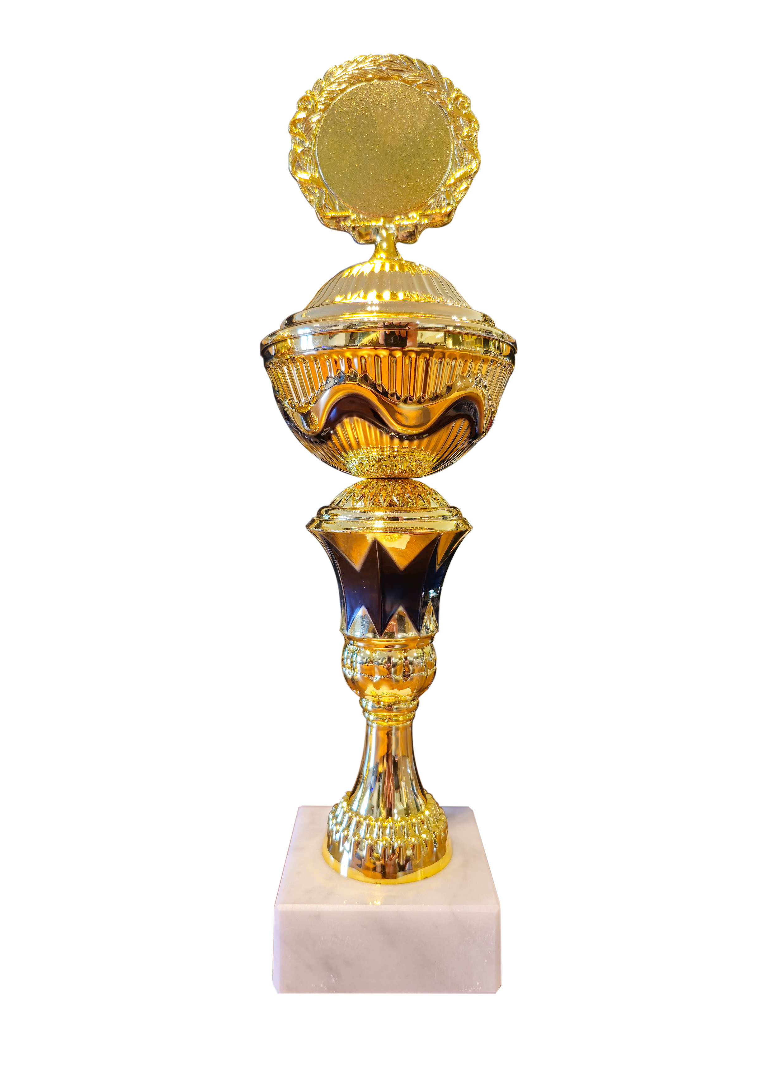 Kovový pohár s poklicí | Zlato-černý Výška: 30,2 cm