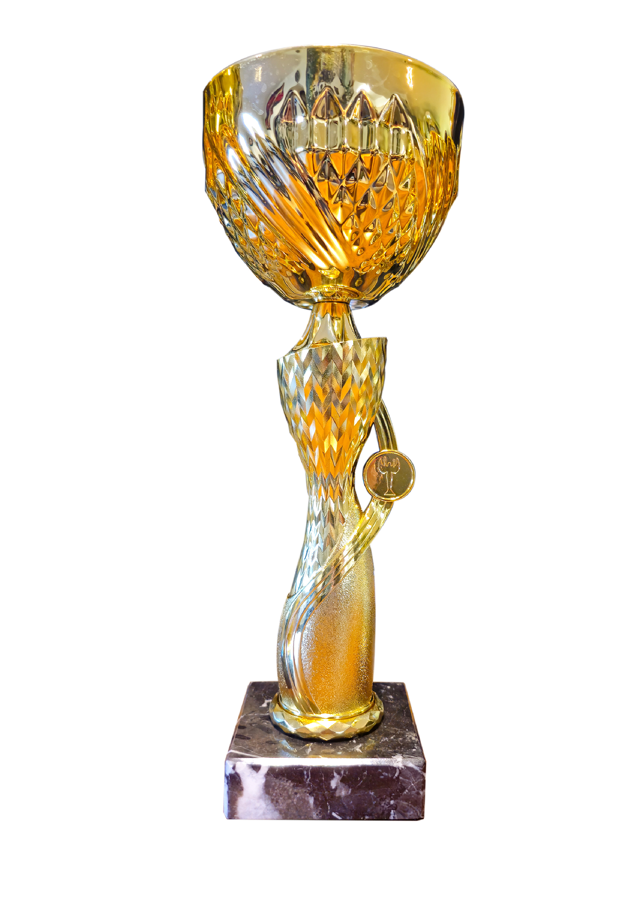 Kovový pohár | Zlatý Výška: 31,4 cm