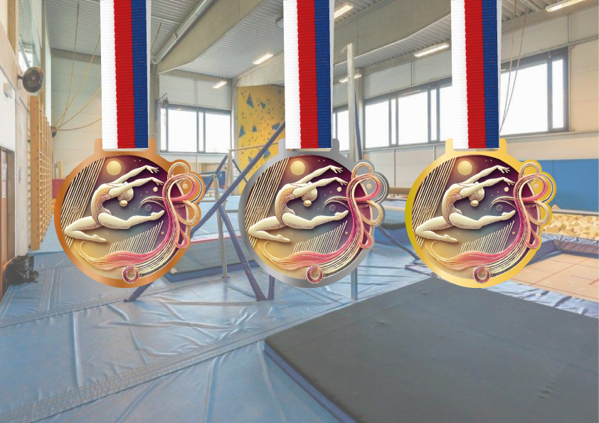 Akrylátová medaile | Gymnastika Barva: Bronzová