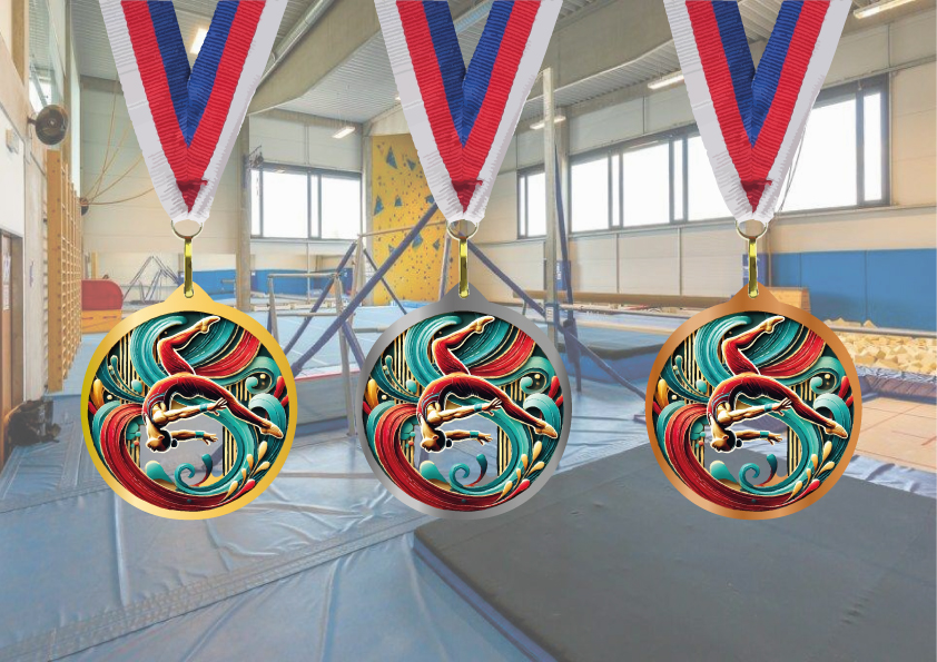 Akrylátová medaile | Gymnastika Barva: Bronzová