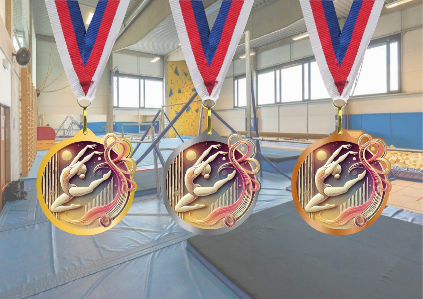 Akrylátová medaile | Gymnastika Barva: Bronzová