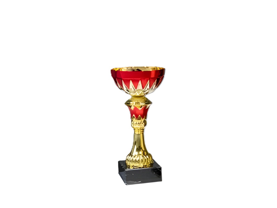 Kovový pohár | Zlato-červený Výška: 18 cm