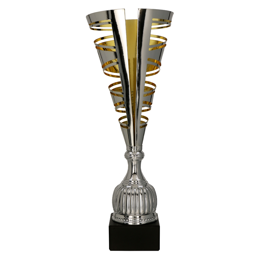 Kovová trofej | Zlato-stříbrná Výška: 54 cm, Průměr: 19,5 cm