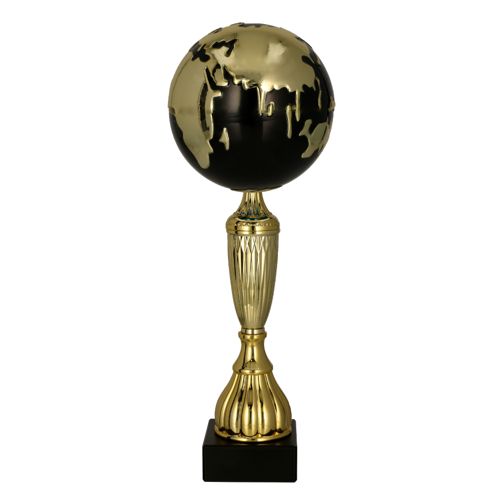 Plastová trofej | Zlato-černá Výška: 33 cm, Průměr: 10 cm
