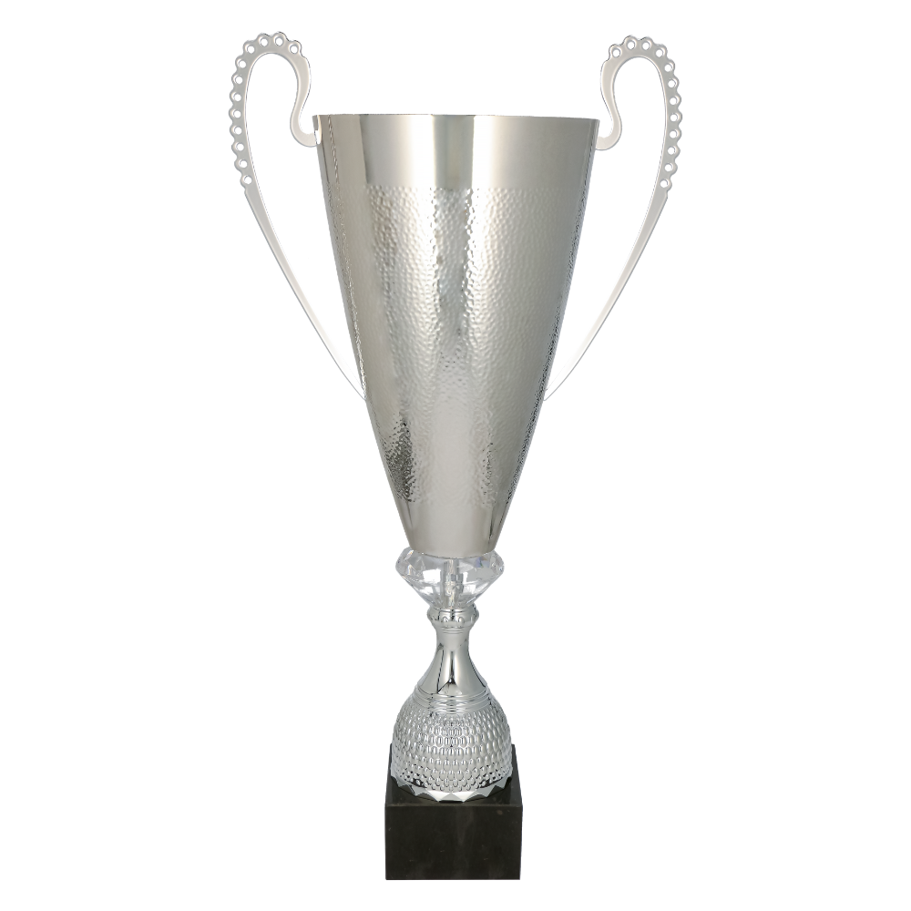 Kovová trofej | Stříbrná Výška: 60 cm, Průměr: 19,5 cm