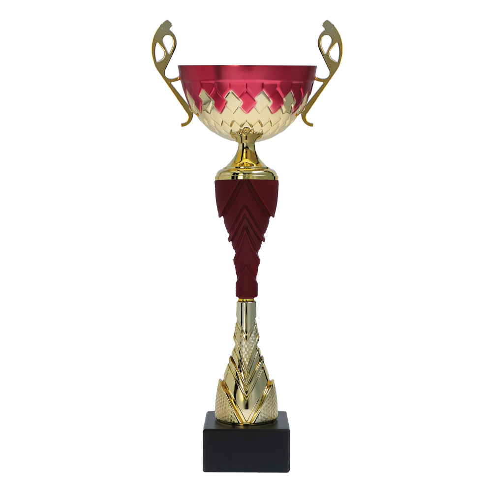 Kovový pohár | Zlato-červený Výška: 41,5 cm, Průměr: 14 cm